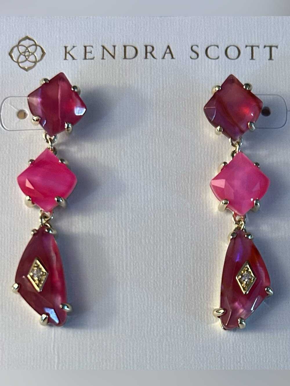 Kendra Scott Bianca Gold Linear Earrings - Picture 8 of 11